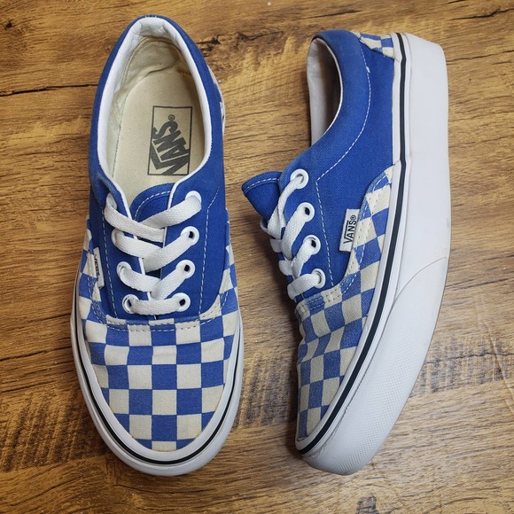 Vans Shoes - Vans blue checkerboard low top sneaker